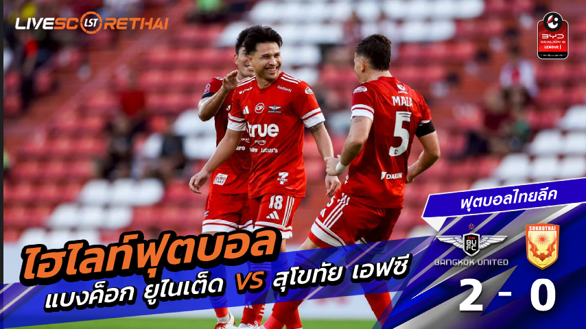 ไฮไลต์ฟุตบอล  ไทยแลนด์พรีเมียร์ลีก วันที่ 3 เม.ย พ.ศ 2569 : แบงค็อก ยูไนเต็ด 2-0 สุโขทัย เอฟซี